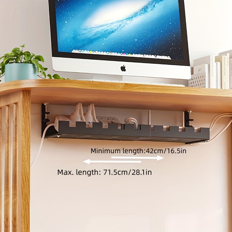 Cable Organizer, Drill Free Cable Management Organizer Under Desk Mesh Cable  Collector For Home Office Desk