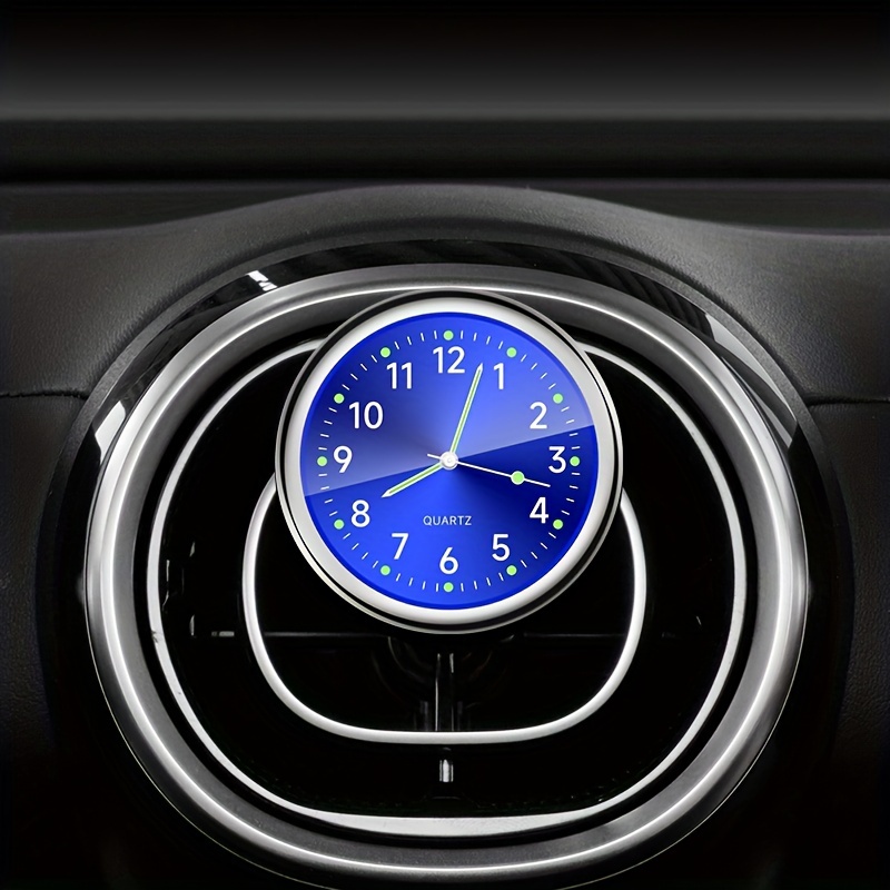 JEDEW Mini horloge de voiture analogique à quartz pour tableau de bord de  voiture, horloge, grille d'aération, horloge à coller pour décoration de  voiture, universelle et lumineuse : : Auto et Moto