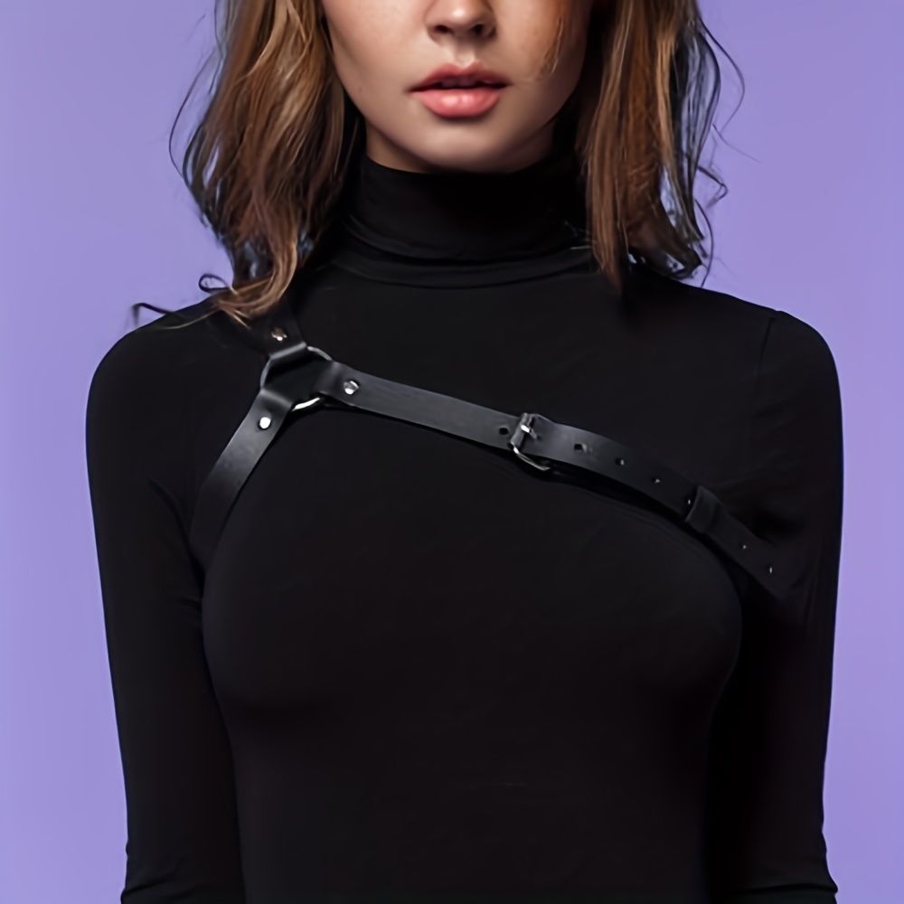Sexy Pu Leather Harness Garter Women Body Bra Suspenders - Temu