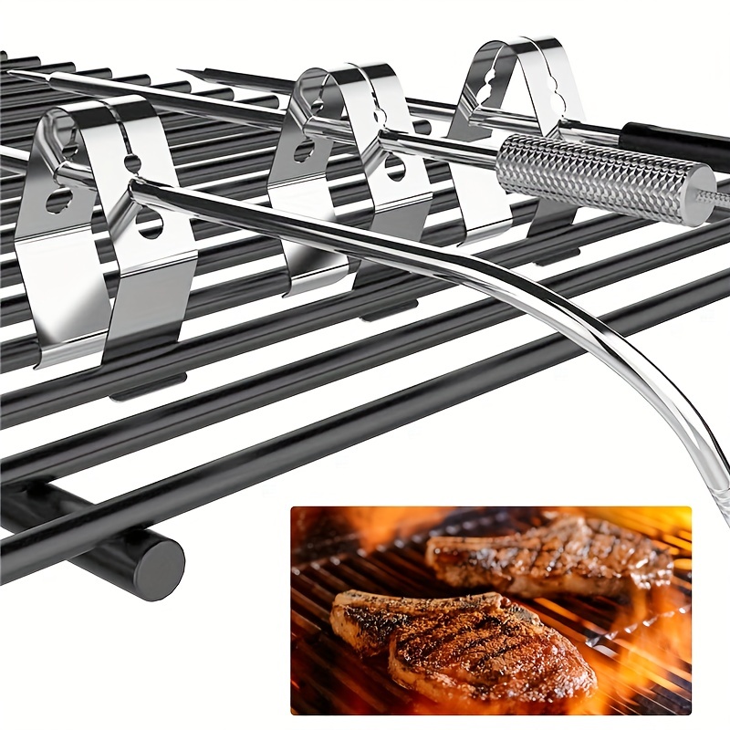 Grill Probe Clip Holder  Barbecue Temp Clip Stainless Steel