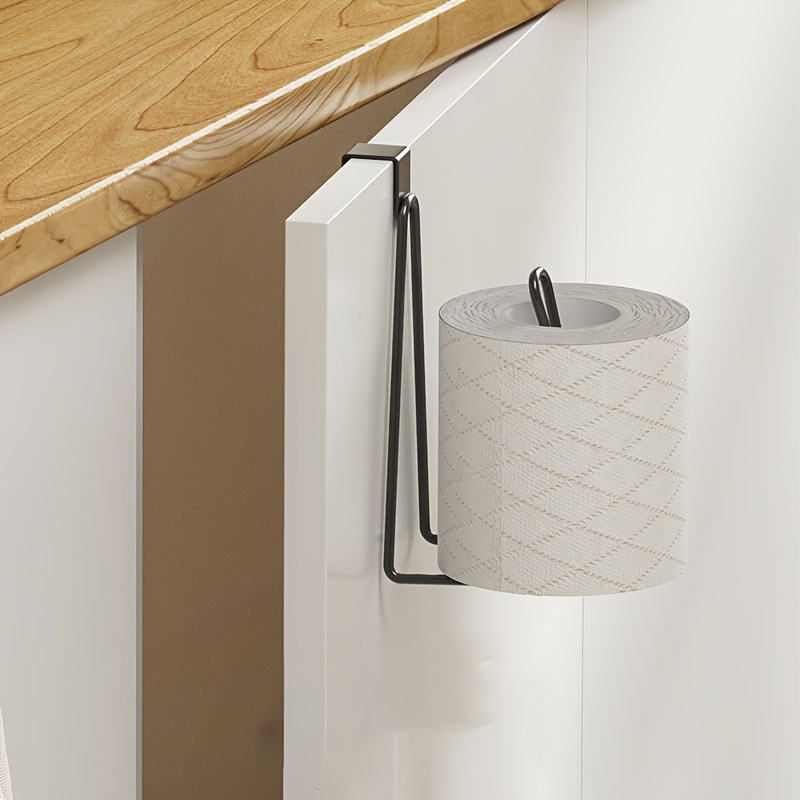 Punch-free Paper Towel Holder Stainless Steel Kitchen Under Cabinet Roll  Rack White Black Bathroom Wall-mounted Tissue Hanger