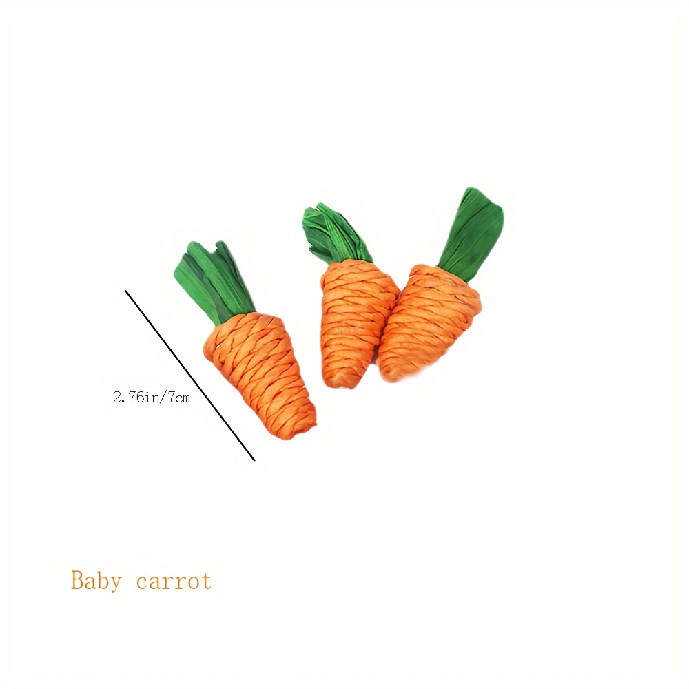 A Set Of 3 Creative Chew Toys Designed For Small Pets Like Hamsters, Rabbits, Guinea Pigs, And To Help Clean Their Teeth