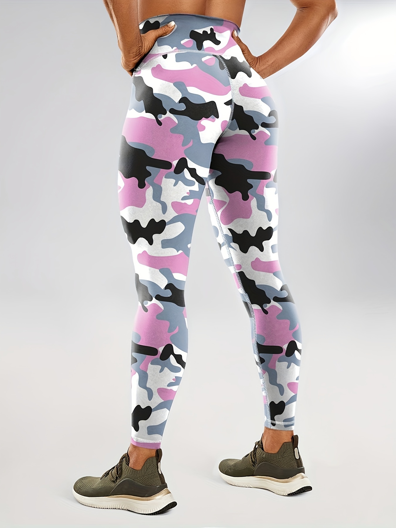 Camouflage Print Tummy Control Yoga Leggings