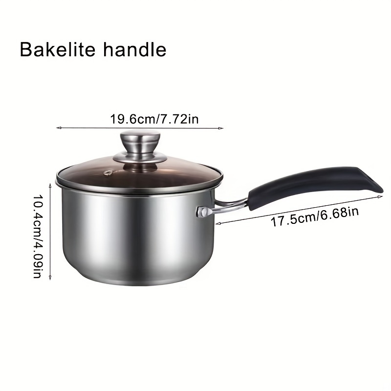 Saucepan 3 Layers Stainless Steel Sauce Pan Mini Saucier - Temu