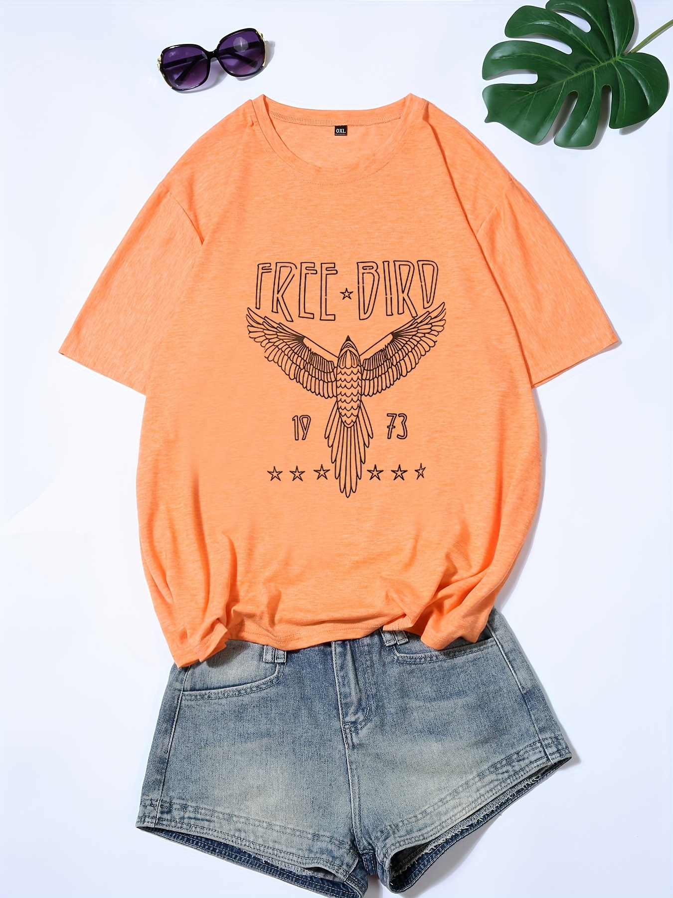 Plus Size Letter Print T shirt Casual Crew Neck Short Sleeve - Temu Ireland