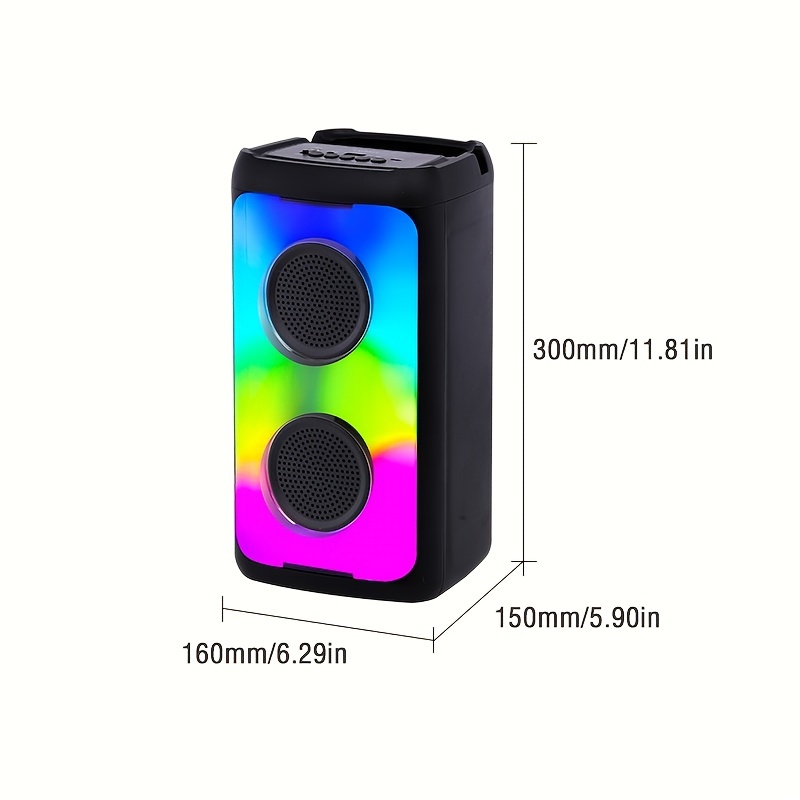 Altavoz Inalámbrico Luz Led Subwoofer Altavoz Grande Altavoz - Temu Mexico