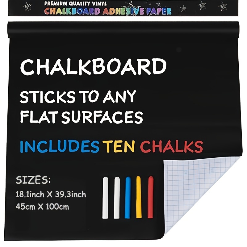 Chalkboard Wallpaper Blackboard Stickers Peel And Stick With - Temu