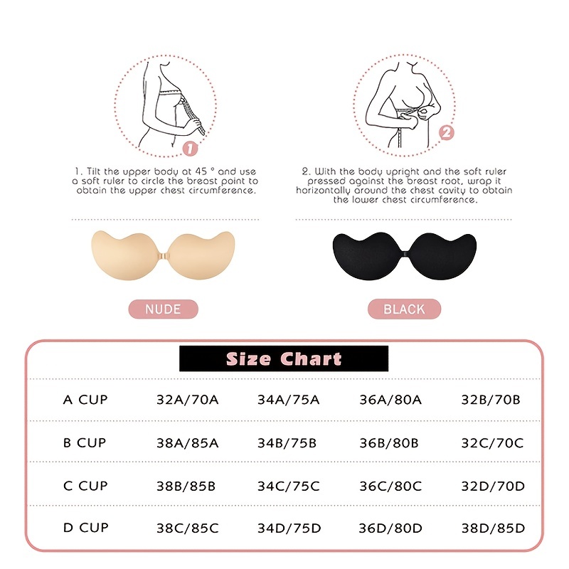 Adhesive Strapless Bra Pasties, Invisible Lifting Push Up Nipple Pasties,  Women's Lingerie & Underwear Accessories - Temu Germany