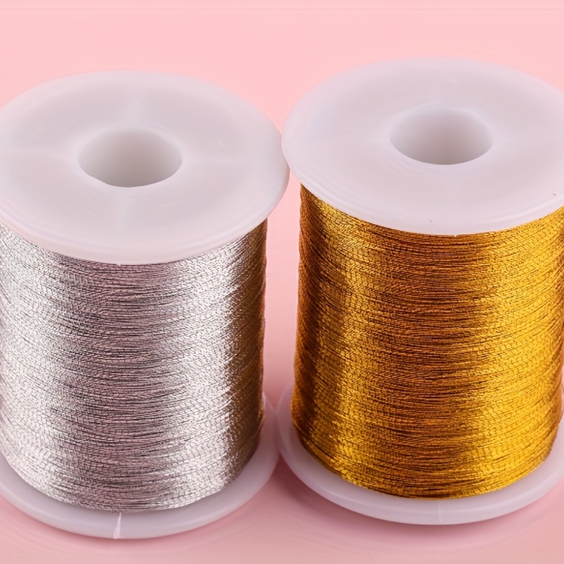 

1 Rolls Silk Thread Golden/silvery/white For Diy Necklace Bracelet Jewelry Making Craft Supplies -beading Cords & Threads