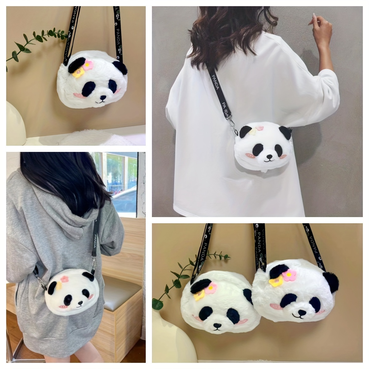 Panda Graffiti Art Shoulder Bag