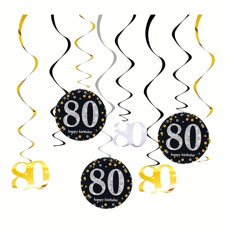 90th Birthday Hanging Swirl Decorations ninety Year Old Foil - Temu