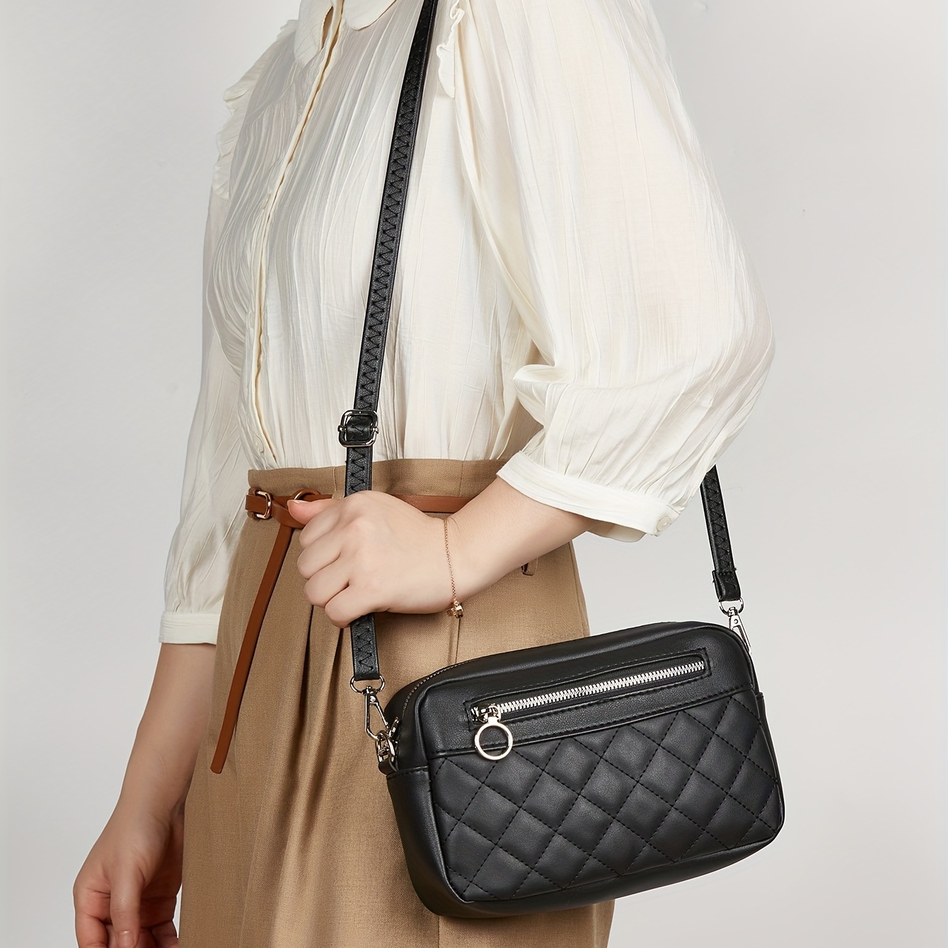 Simple Pu Crossbody Bag For Women, Versatile