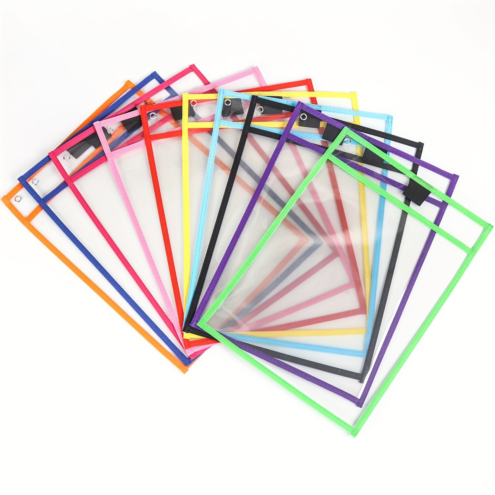 WallDeca Dry Erase Pocket Sleeves Assorted Colors (10-Pack), 8.5 x 11 Job  Ticket Holders, 1 - Kroger