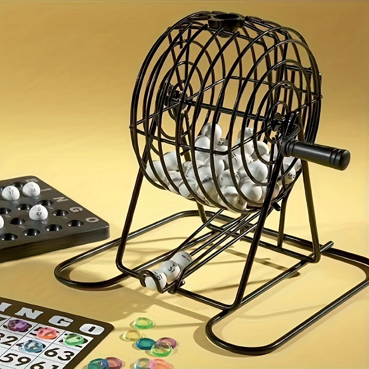 Machine De Loterie Bingo Manuelle – Cage à Boules Avec Poignée, Fenêtre Transparente, Lot De Boules PP, Pour Fêtes Et Soirées Jeux