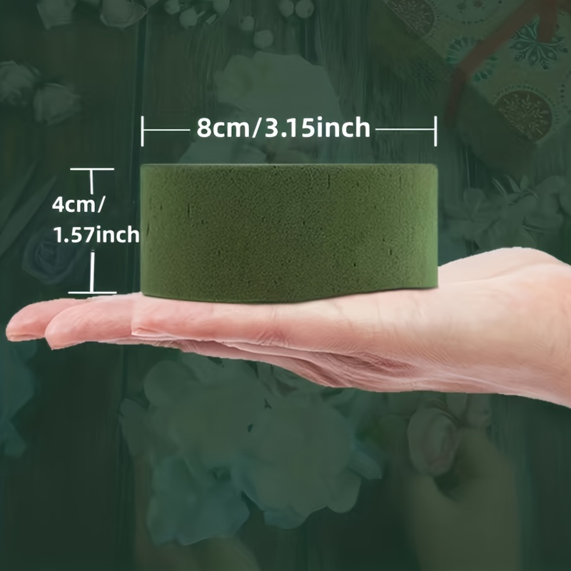 Flower Foam Green Foam Blocks For Artificial Flowers Round - Temu