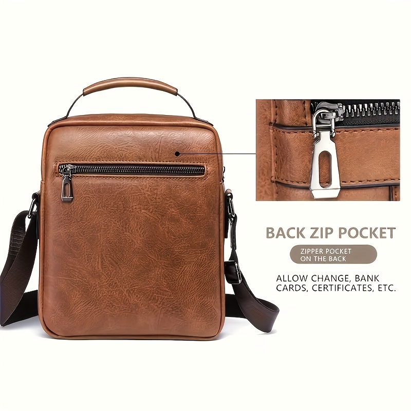 Men's Fashion Print Shoulder Bag, Business Crossbody Bag - Temu