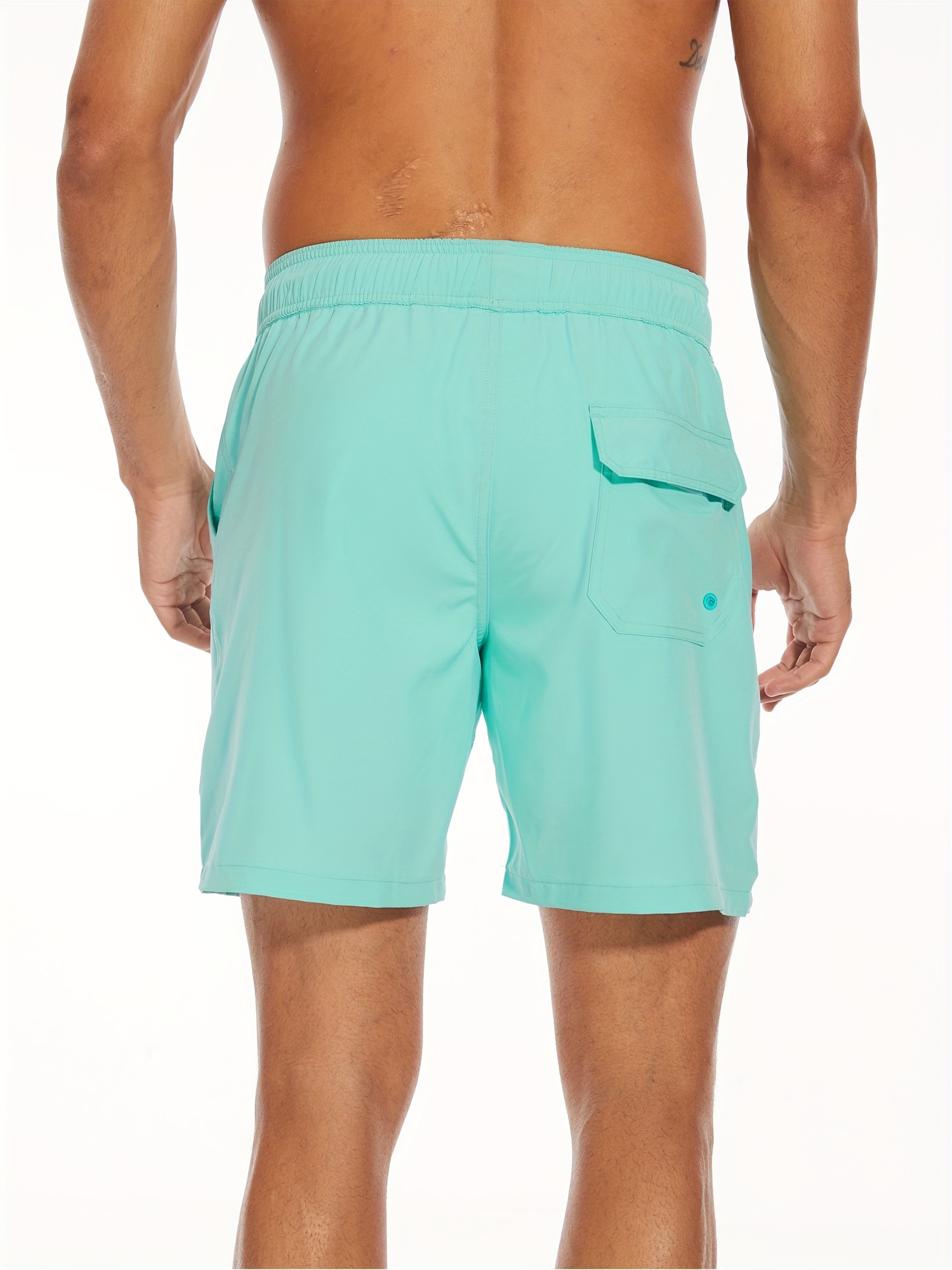 mens two   board shorts with pockets athletic quick dry slightly stretch drawstring workout shorts with assorted colors details 21