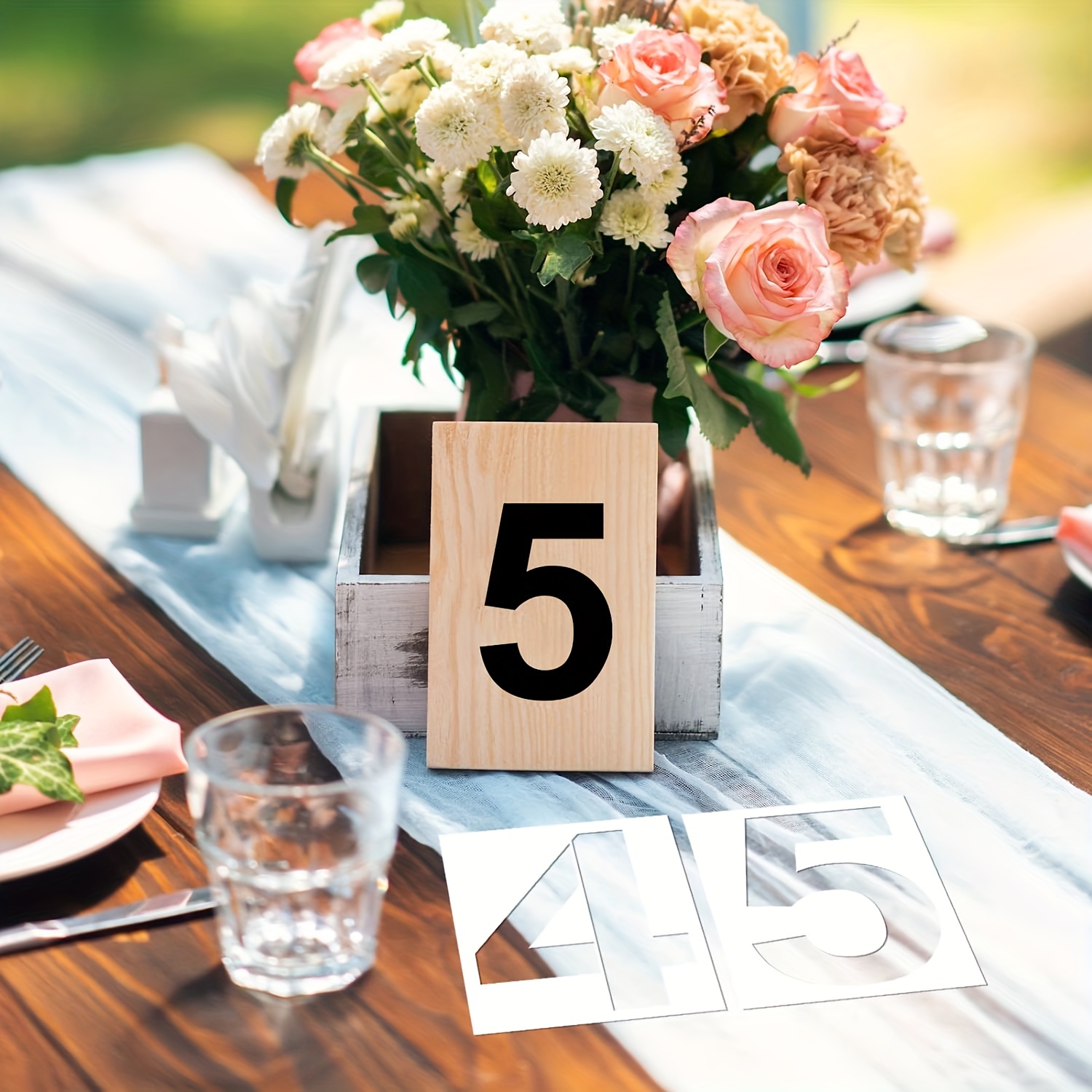 Number Stencils Set Plastic Number Stencils Reusable Digital - Temu