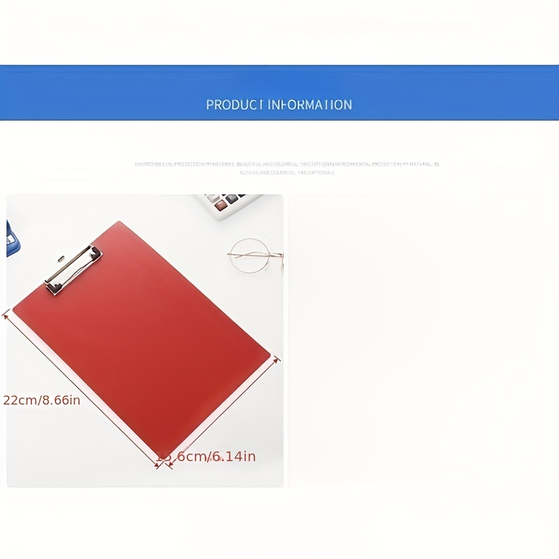 A5 Transparent Office Data Storage Folder Board Student Writing Word