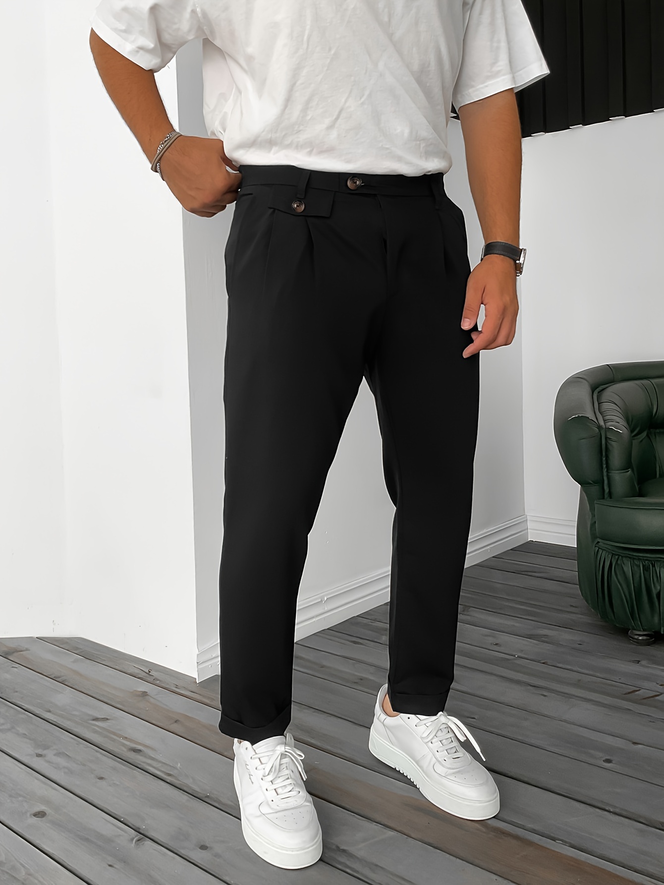 Men's Elegant Slacks Semi formal Stretch Dress Pants - Temu