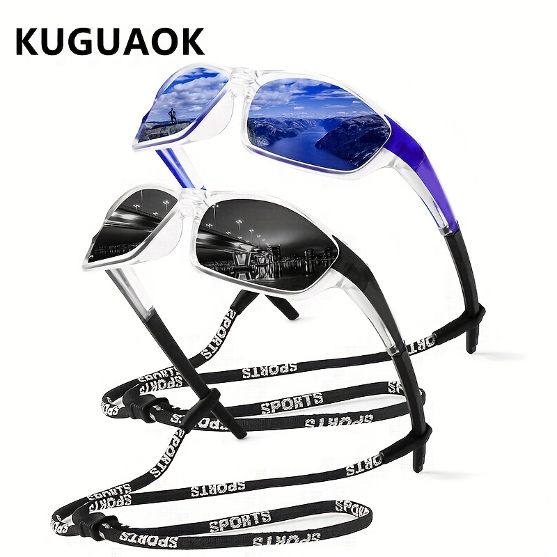 Kuguaok Polarized Sports Sunglasses Men Fashionable Driving - Temu