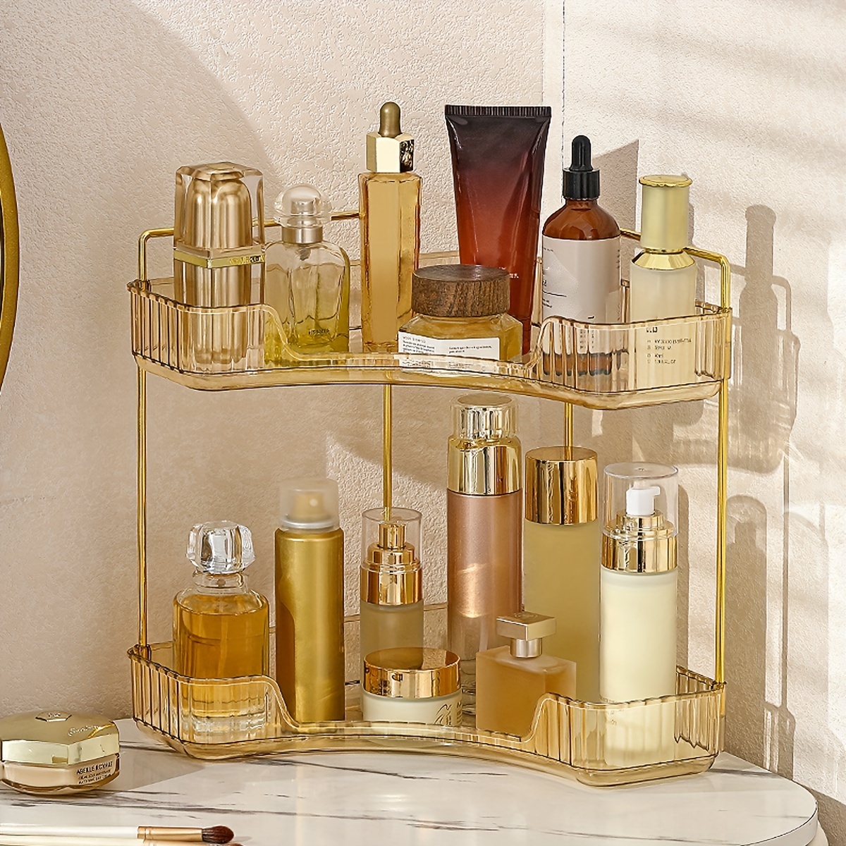 Bathroom Storage Rack Makeup Perfume Skincare Organizers For - Temu