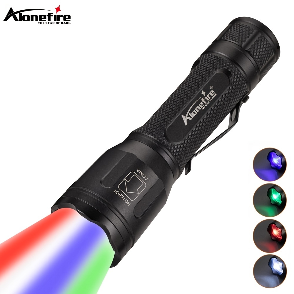 Alonefire X32 4-in-1 Multicolor Led Tactical Torch Rechargeable,  Waterproof, Portable, And Perfect For Outdoor Hunting, Photography, Selfie,  Fishing, And Hiking! Temu