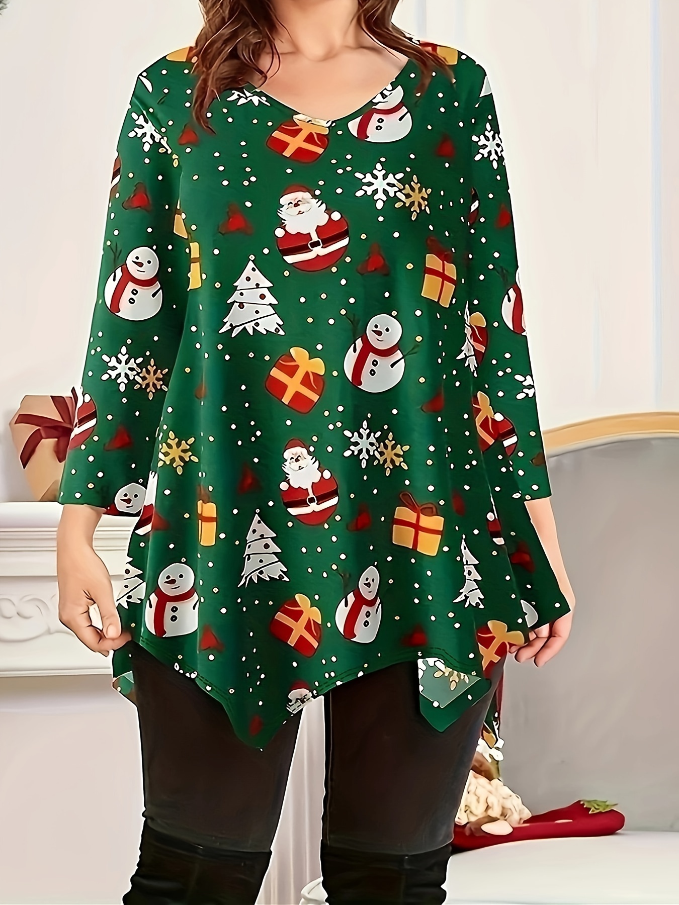 Plus size xmas tops best sale