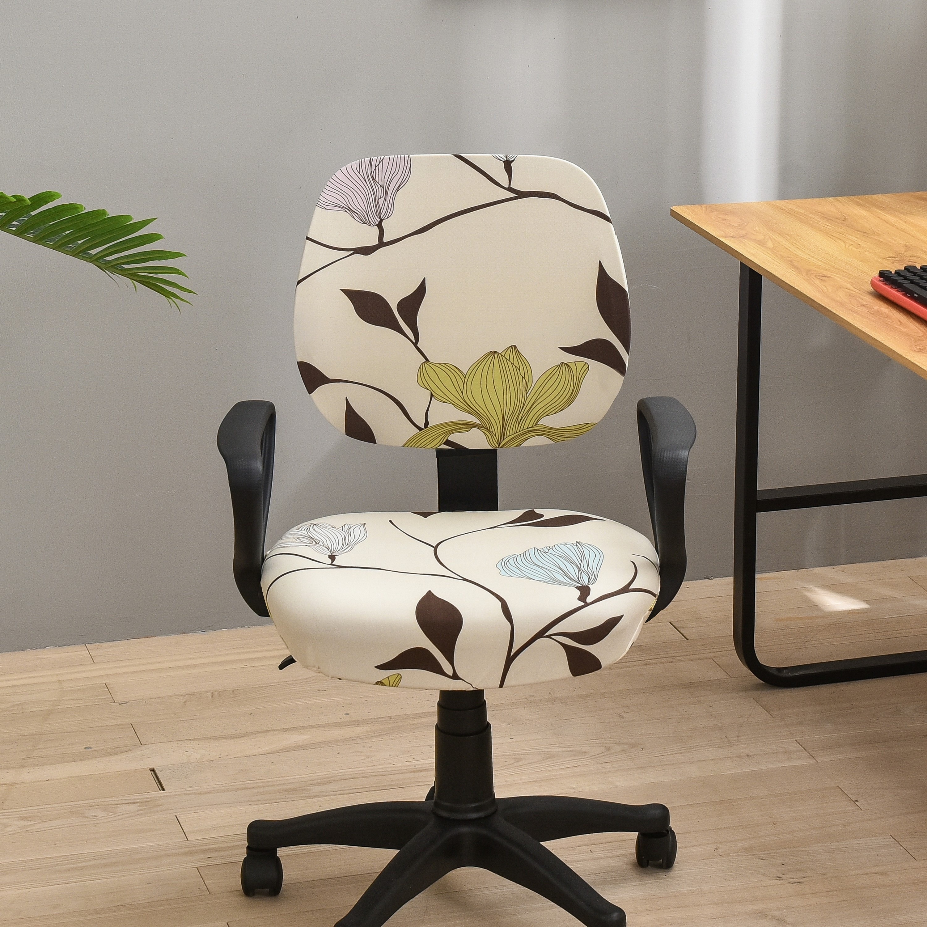 Funda para silla de oficina, funda universal protectora y elástica,  cubierta elástica para silla giratoria de Melaluxe