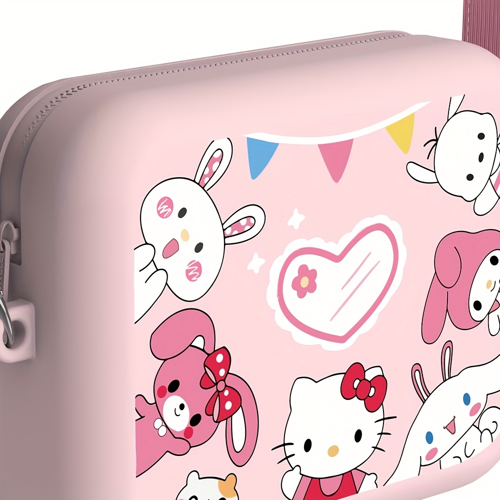 Hello Kitty Pattern Baguette Bag, Trendy Zipper Underarm Bag, Stylish Shoulder  Bag - Temu Germany