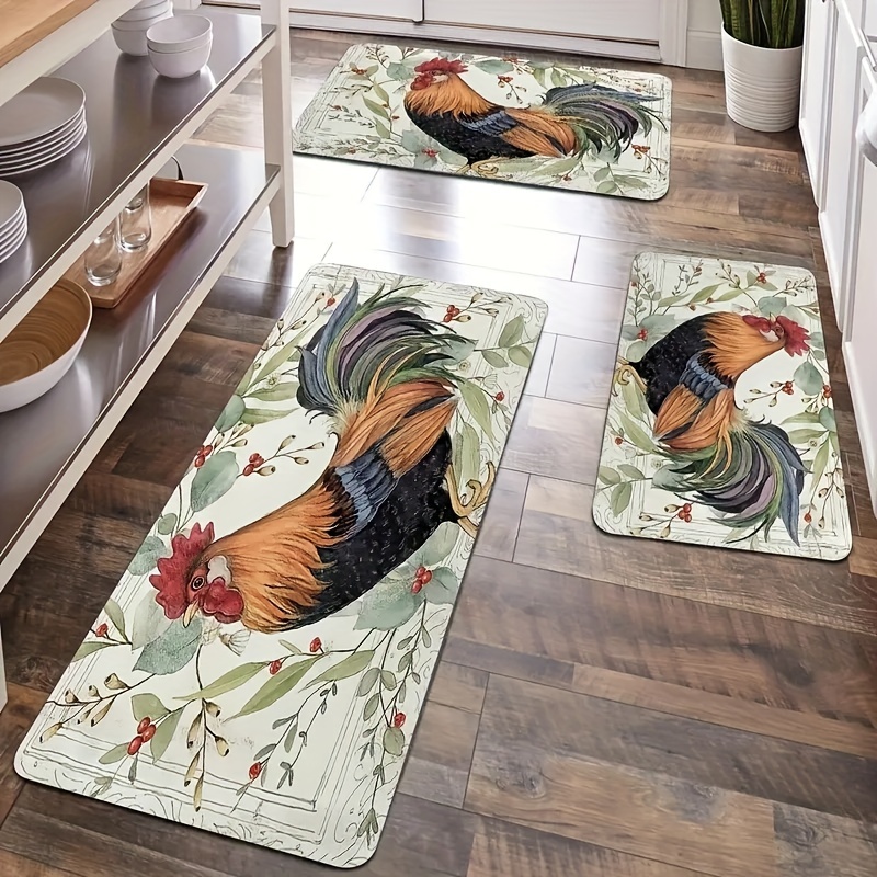 Plant Printed Anti fatigue Kitchen Rug: Comfort Standing - Temu