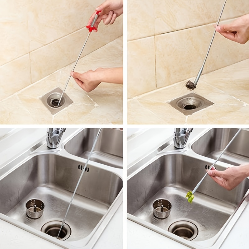 1pc Snake Drain Clog Remover Metal Hand Kitchen Sink - Temu