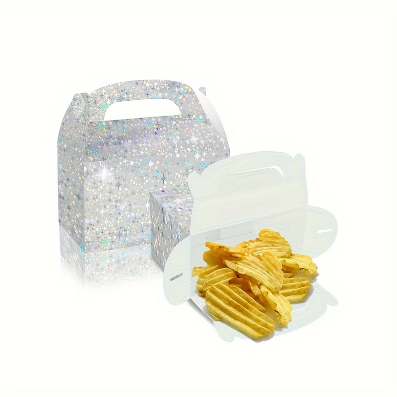 12pcs Laser Gradient Gift Paper Box Snow Reflective Polarization