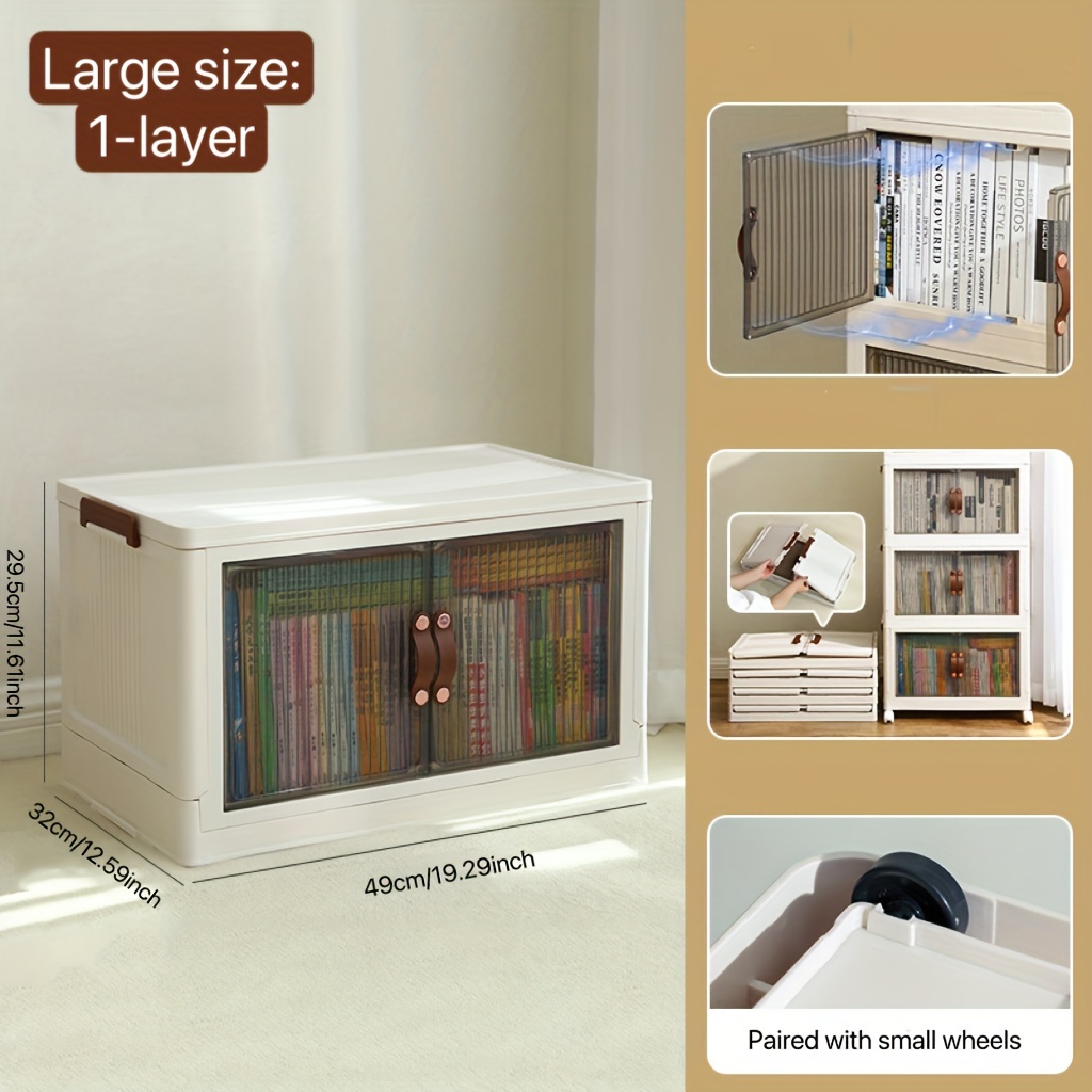 BIG CLEARANCE]Storage Bins Portable Pulley Large Capacity for Clothes Books  Toys 