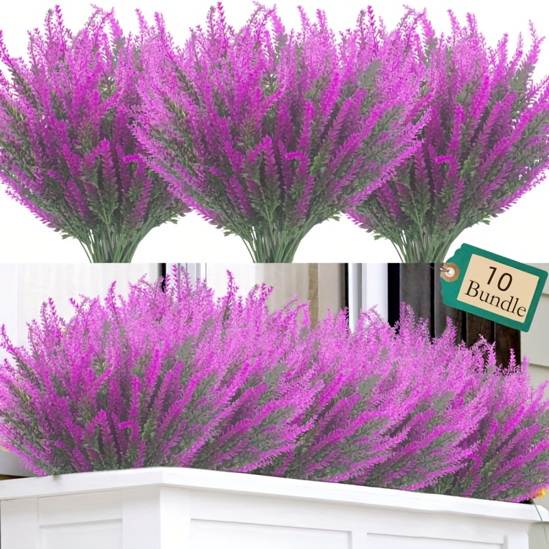 10 Fiori Lavanda Artificiale Non Sbiadiscono Decorazione Esterna - Pianta  In Plastica Anti-uv Giardino, Portico E Fioriera, Acquista Temu E Inizia A  Risparmiare