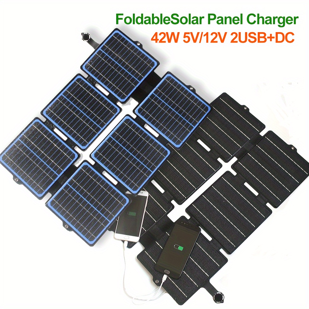 Panel Solar plegable de 100W/80W/60W, cargador Solar USB de 5V