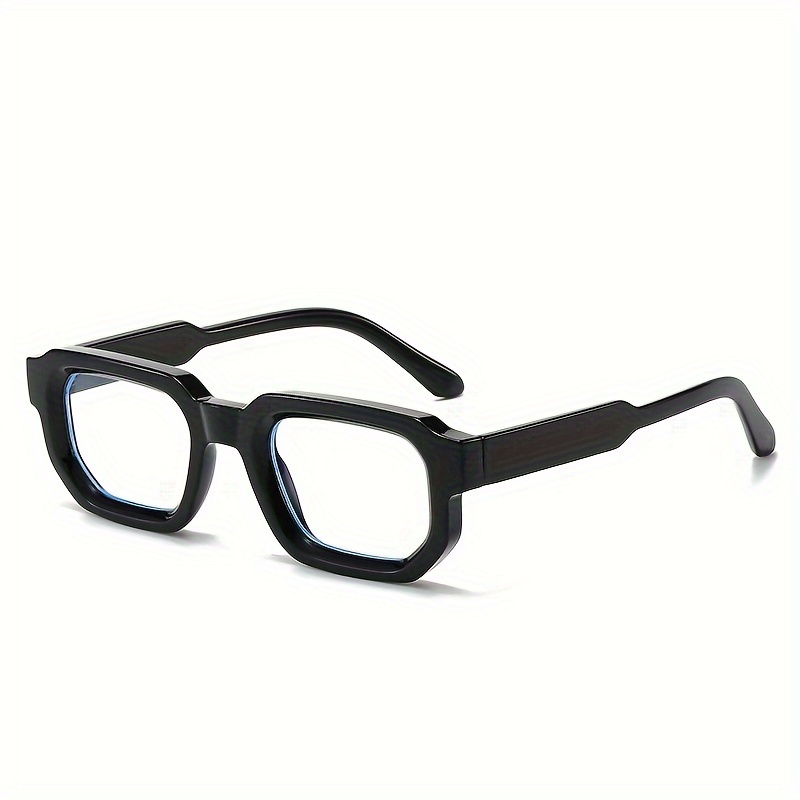 Square Frame Clear Lens Glasses Minimalist Decorative - Temu