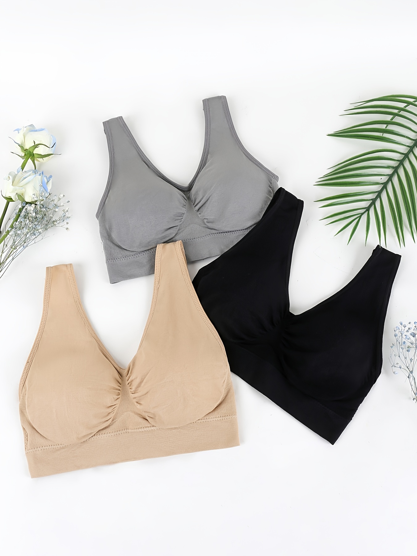 Seamless Wireless Sports Bra Comfy Breathable Cross Strappy - Temu