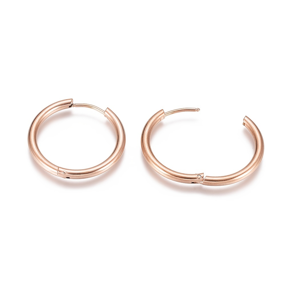 Stainless Steel Golden Plated C Shape Huggie Earring Posts - Temu