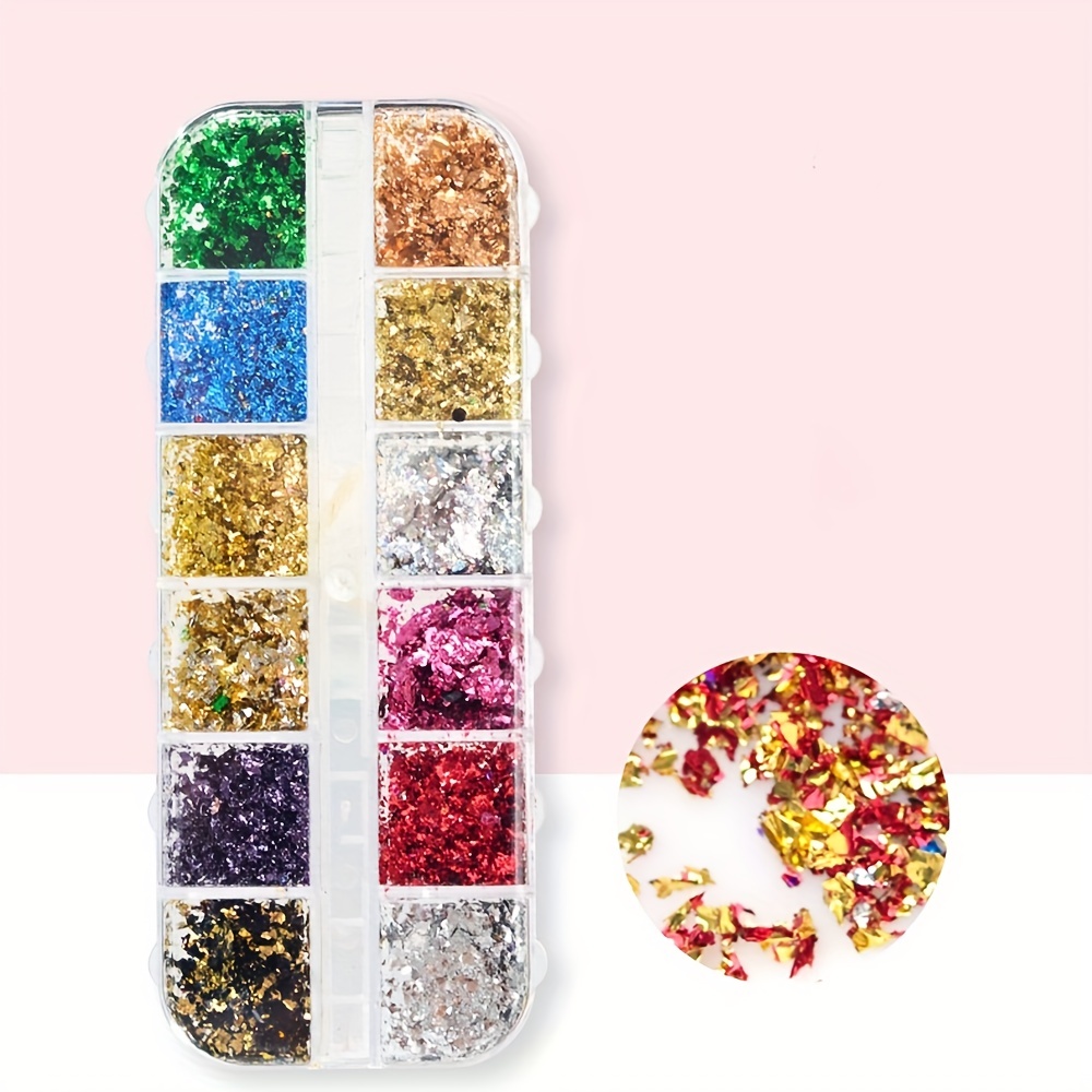 Nail Foil 3d Sparking Flakes For Nails, Metallic Nail Glitter For Nail Art  Design - Temu Philippines
