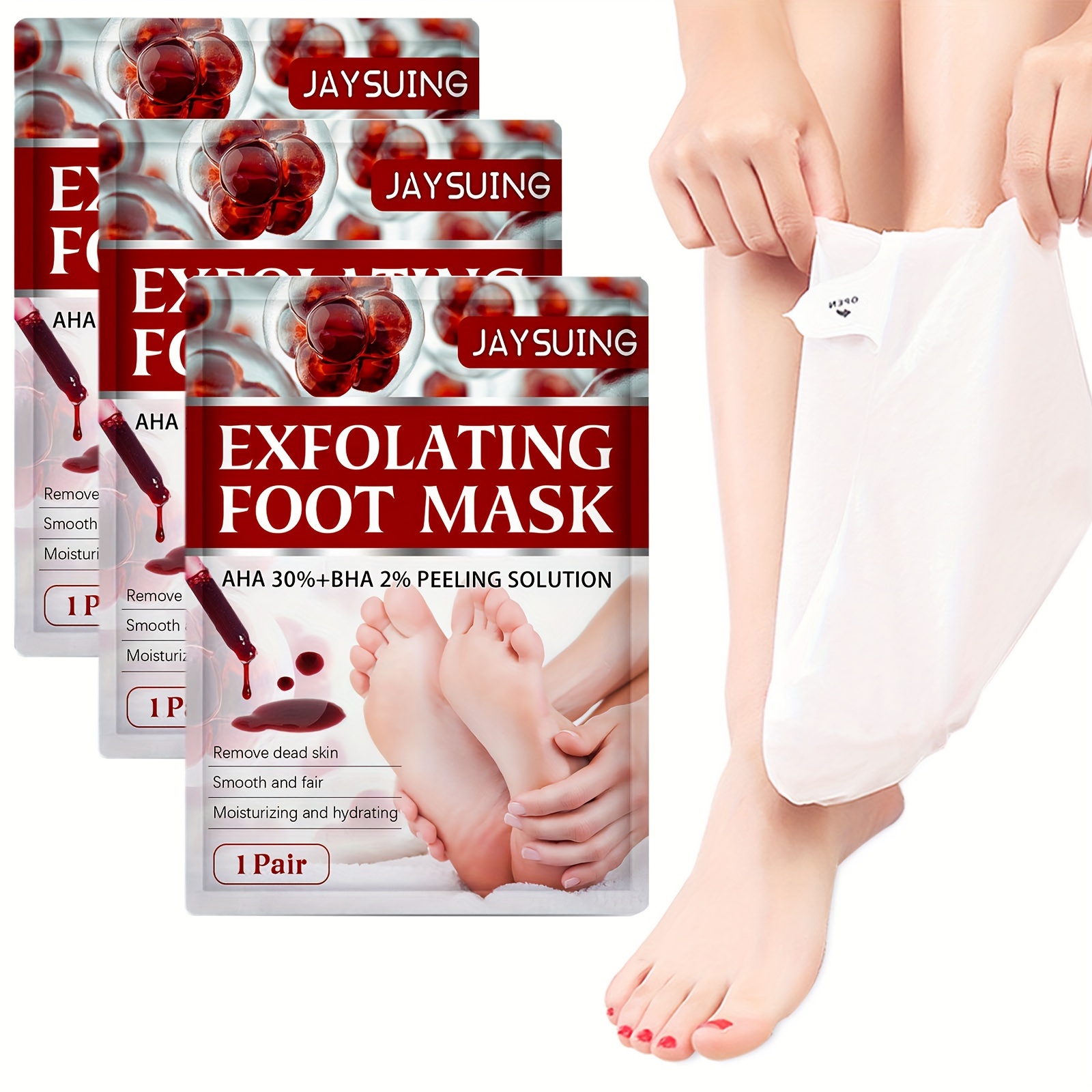 

3 Pairs Fruit Acid Exfoliating Foot Mask, Moisturizes And Nourishes, For Dead Skin, Hydrates And Softens Skin, Soften Calluses And Exfoliates