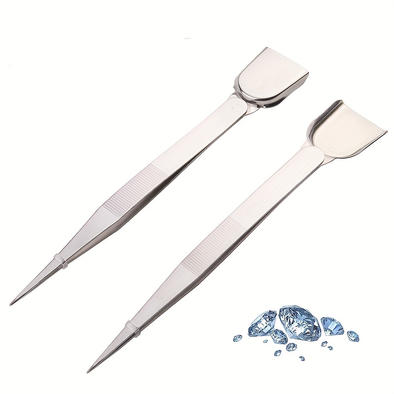 Stainless Steel Tweezers Shovel Jewelry Stamping Tool - Temu