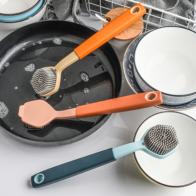 Silicone Pot Brush Dish Brush Kitchen Supplies Silicone - Temu