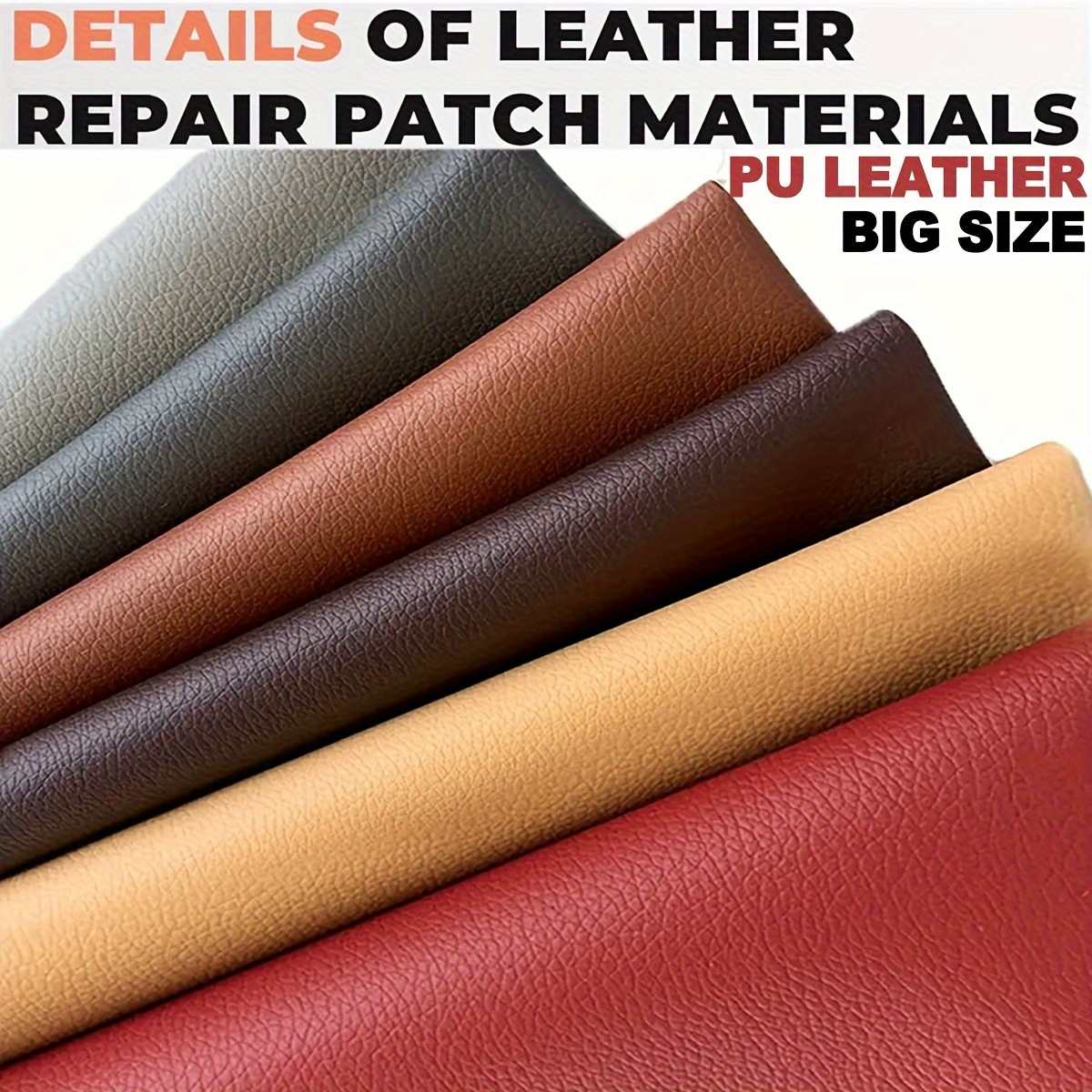 Self-Adhesive Couch Leather Repair PU Multicolor Upholstery Repair Tape for  Sofa, Car Seats, DIY, Furniture