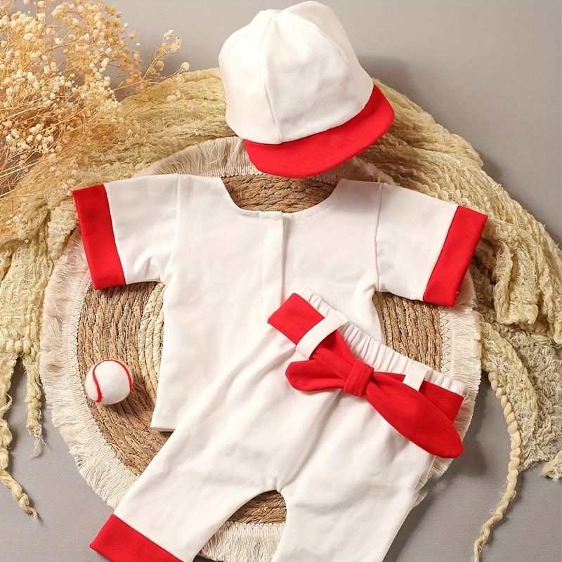 5pcs Set Newborn Photography Baseball Uniform Set Baby Shooting Theme  Clothes Hat 1 Top 1 Pants 1 Belt 1 Baseball 1 - Baby & Maternity - Temu  Belgium
