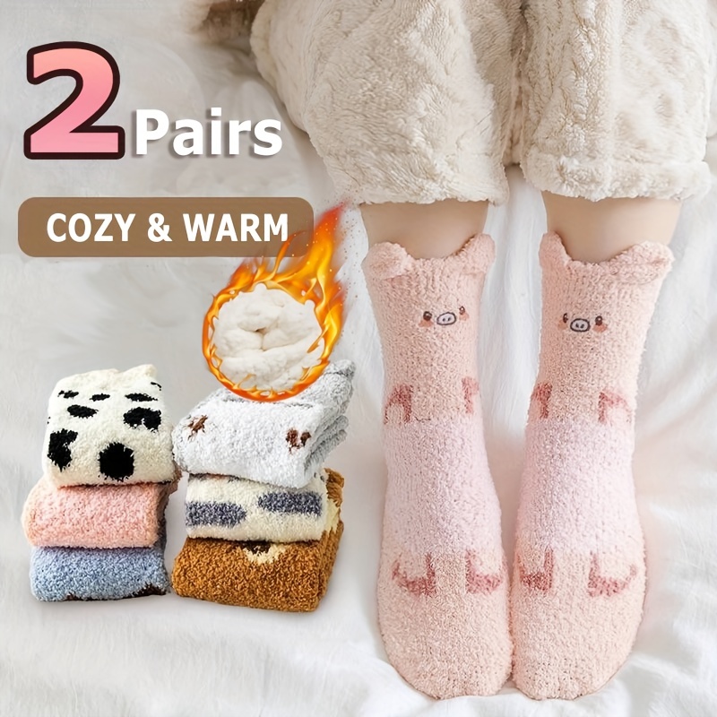 Women's Winter Fuzzy Thicker Warm Soft Cozy Socks Sweat - Temu