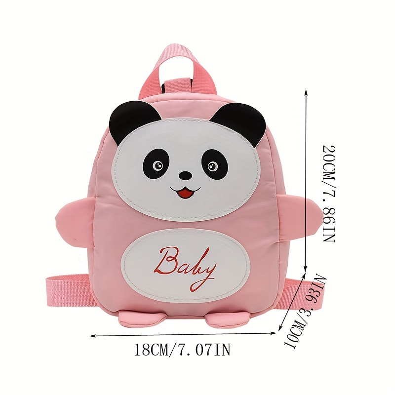 Kids Panda Backpack with Anti-lost Rope Snack Bag Waterproof Lightweight