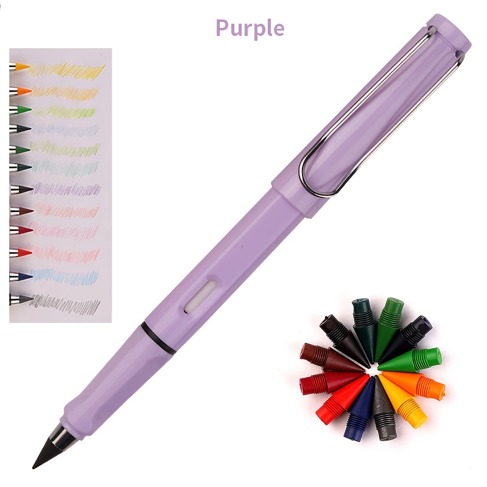 12 color Infinite Pencil With 12 Colored Pen - Temu