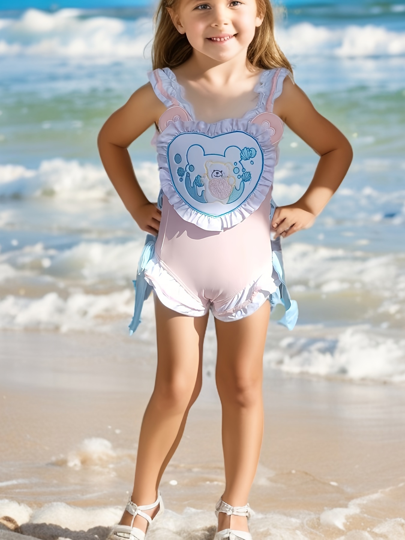 Little Girl Swimsuit - Temu
