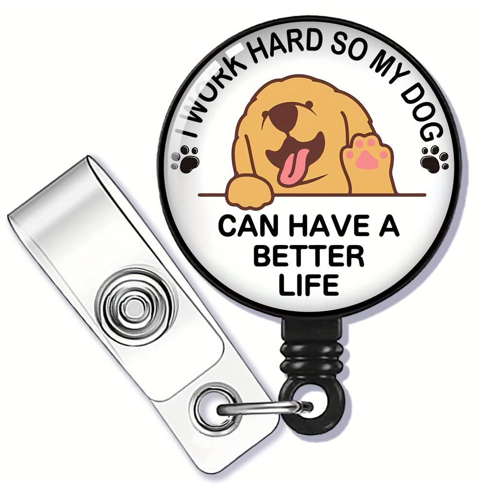 Work Hard Dog A Better Life Golden Retriever Nurse Badge - Temu